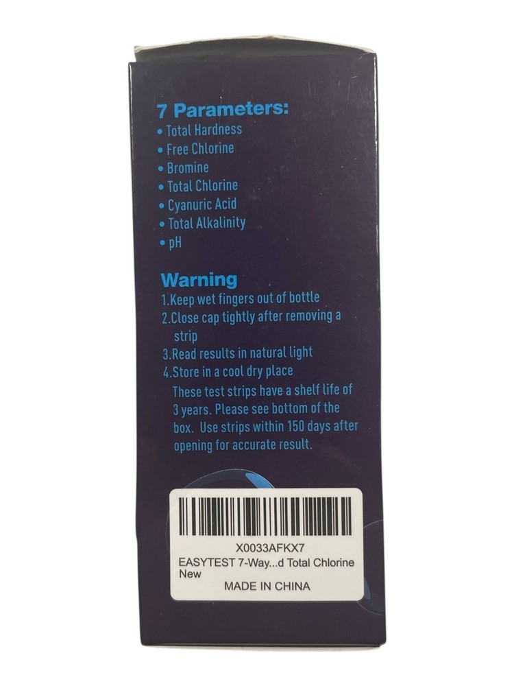 Easytest Pool & Spa Test Strips - 7 in 1 Chemical Testing - 150 strips- Exp 2/27
