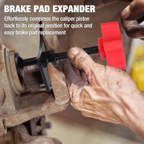 Brake Pad Spreader Tool, Disc Brake Caliper Compressor, 360° Swivel Piston Tool