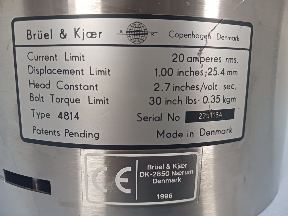 Bruel & Kjaer Mode Study Vibration Exciter Head Type 4814