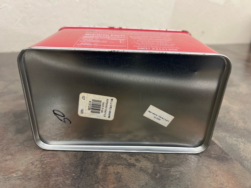 WILLIAMS-SONOMA PEPPERMINT SNAPS TIN CAN (WBP003972)