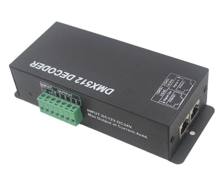 LED RGB/RGBW Digital Display Decoder Controller High Power 4 Channel 8A/CH, D...