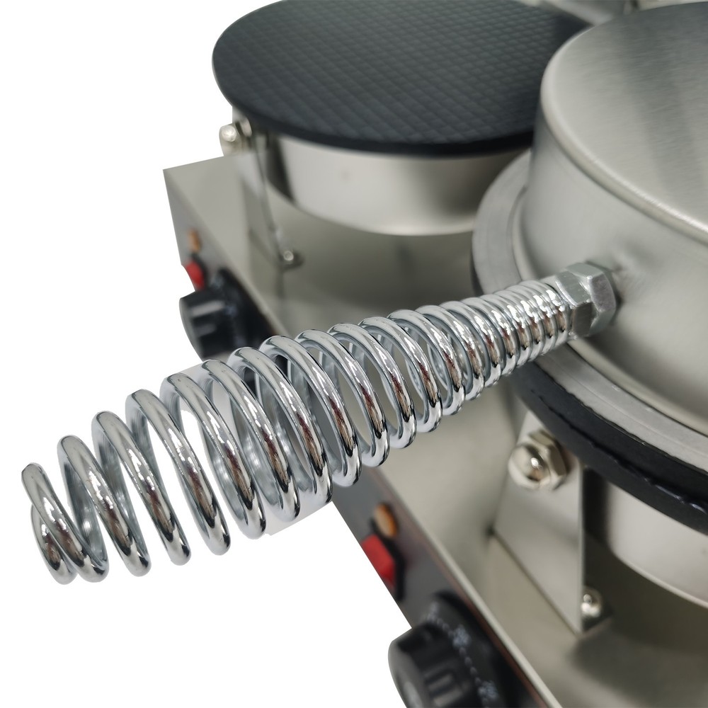 Ice Cream Waffle Cone Maker Machine Non-stick Double-head Egg Roll Making 110V