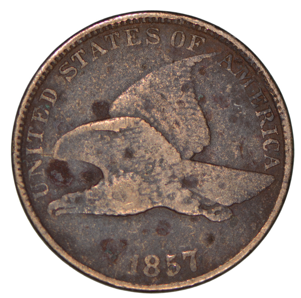 1857 1C Flying Eagle Cent ~ VG Details