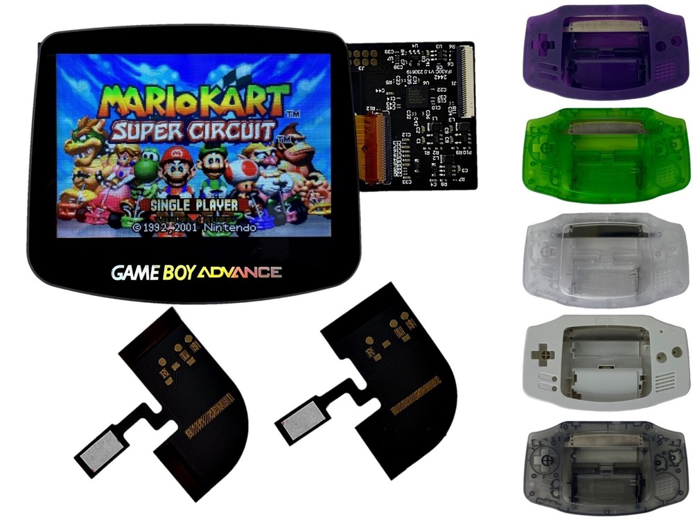 Game Boy Advance FunnyPlaying M2 3.0 IPS Laminated Backlight Kit + Shell GBA
