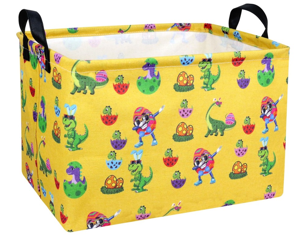 BOOHIT Rectangle Empty Easter Baskets Boy Large Toy Storage Bin Girls collaps...