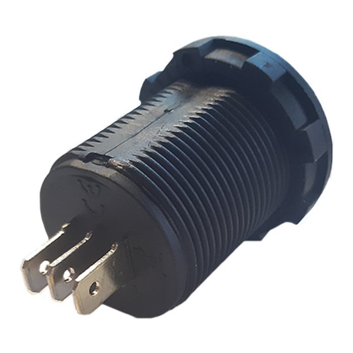 Dual Volt Meter Round Panel Mount LED Display 12/24 v