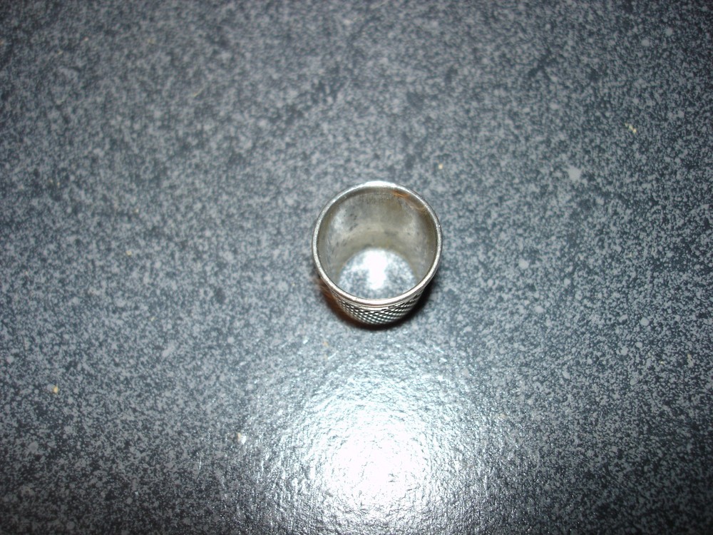 Vintage topless sterling silver thimble size 8