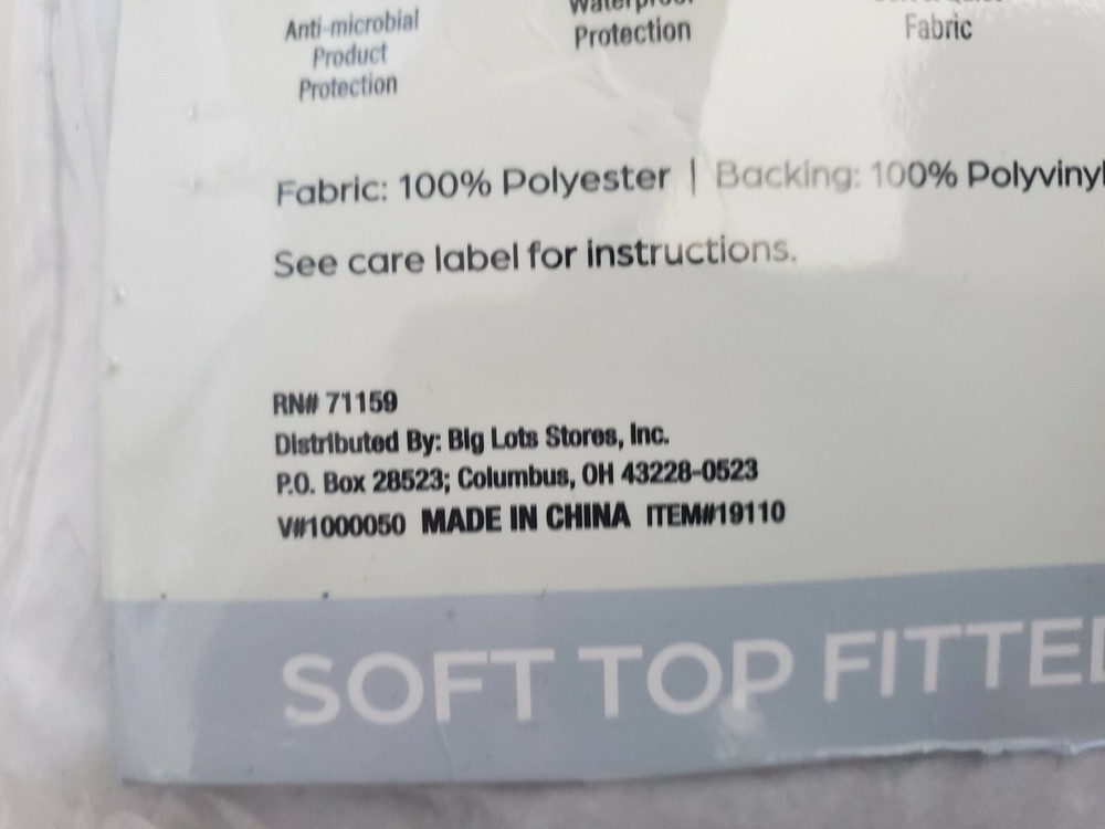Real Living Soft Top Fitted Mattress Protector Twin Bed White