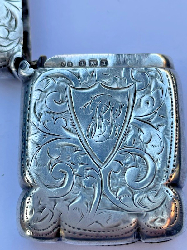 Silver vesta case 1900 John Rose no. 48