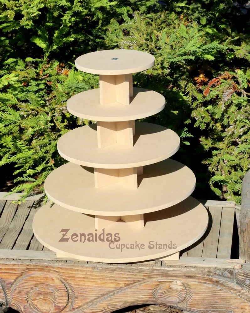 Cupcake Stand 5 Tier MDF Wood Cake Tower Dessert