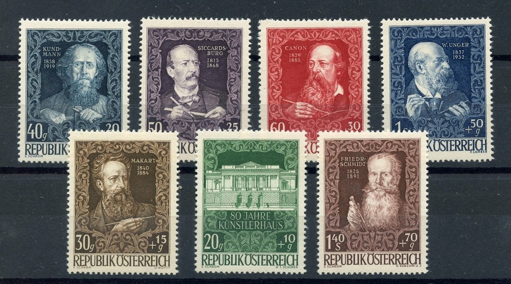 AUSTRIA 1948 MNH ** Set Yv# 732-38