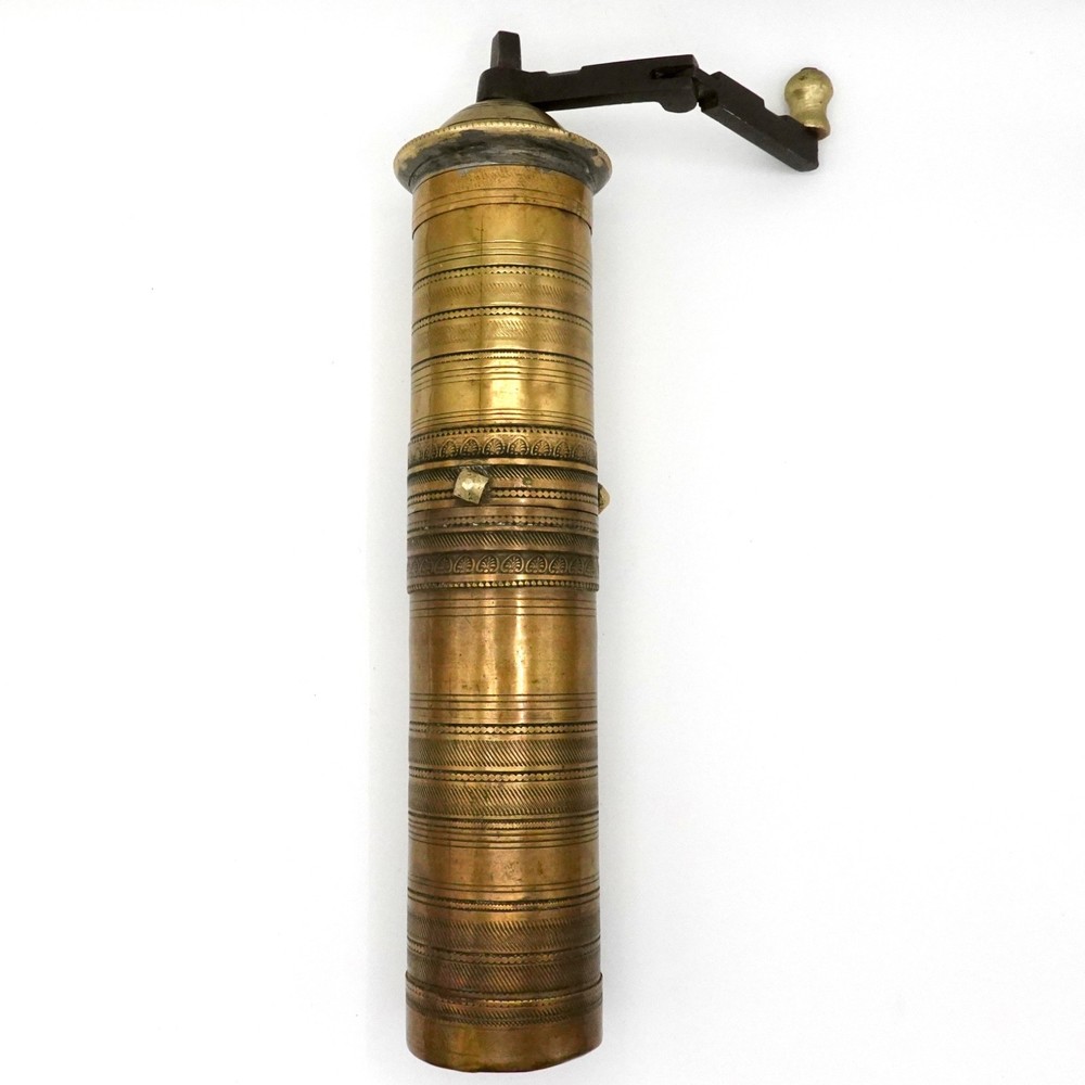 Vintage Brass Coffee Grinder from Egypt