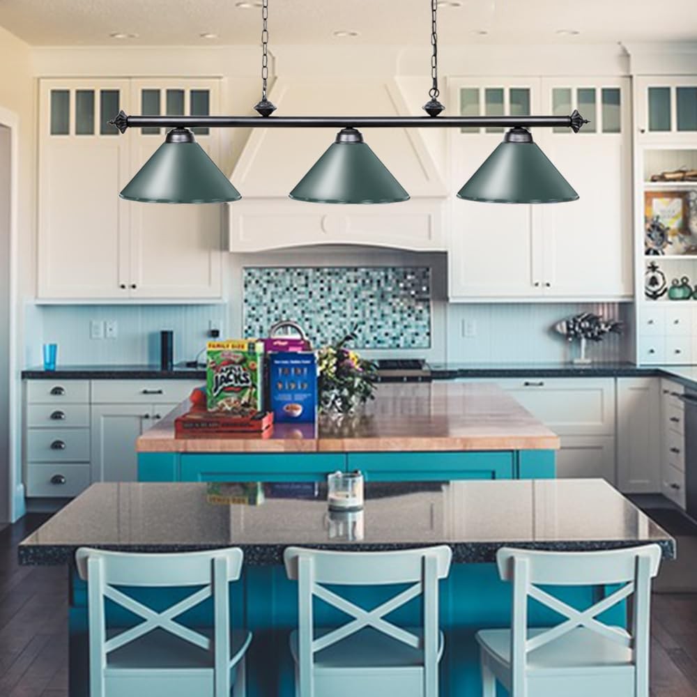 Pool Table Light, 59” Hanging Billiard Lights, Adjustable Kitchen Island Ligh...