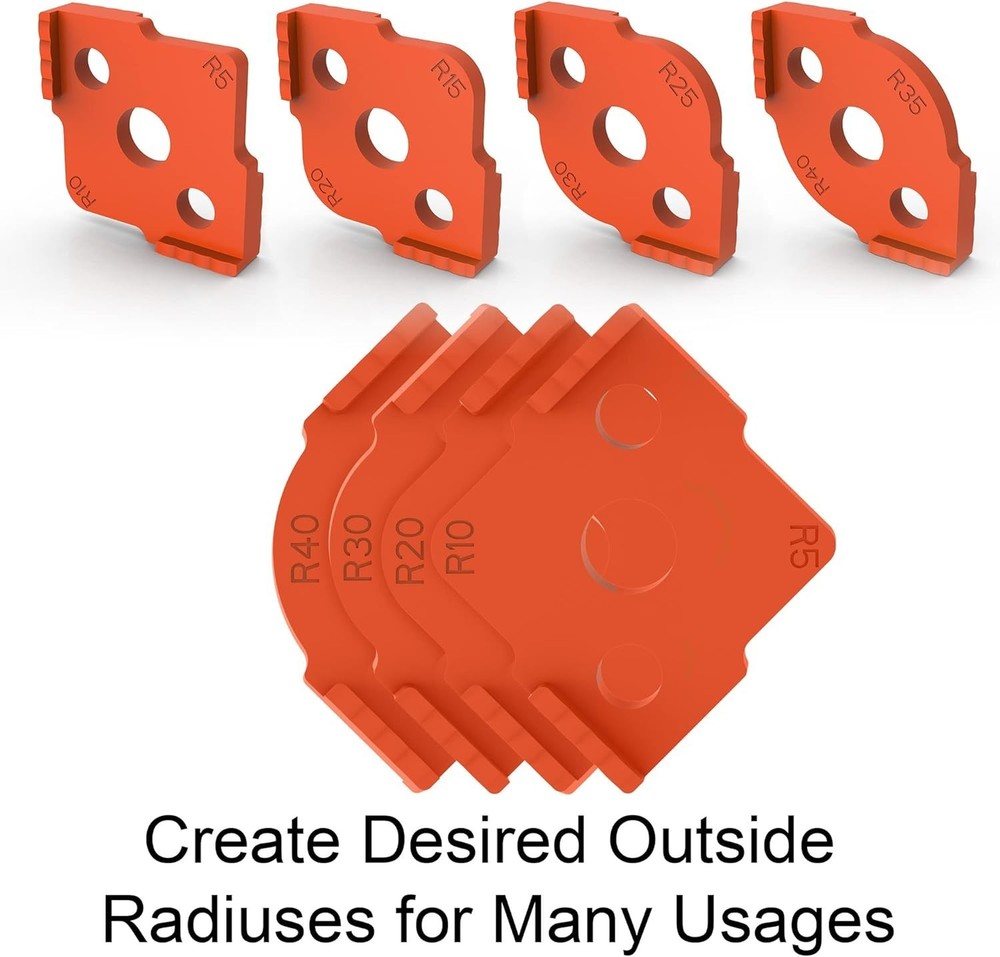 Router Templates - 8 Different Radius Sizes for Woodworking Mastery