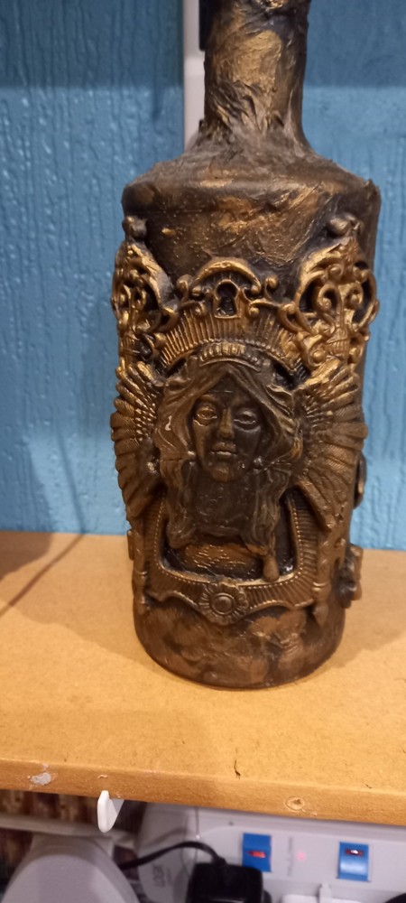 Empty decorative glass bottle   number 62