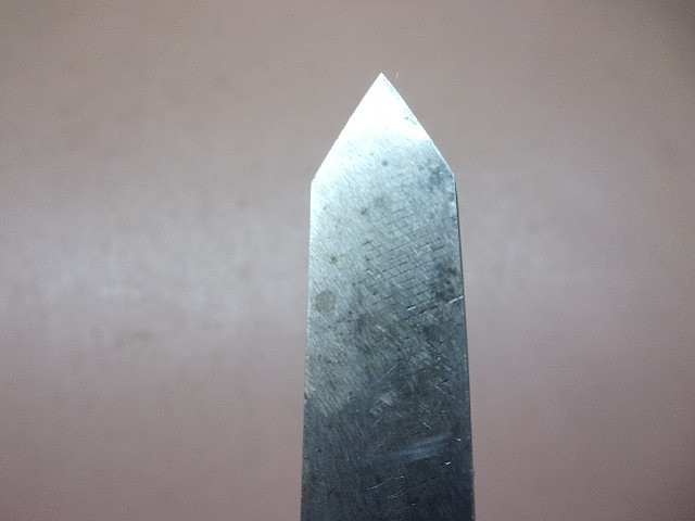 Antique Unbranded File Turned into Wood Spear Point Chisel Clean Nice & Sharp!