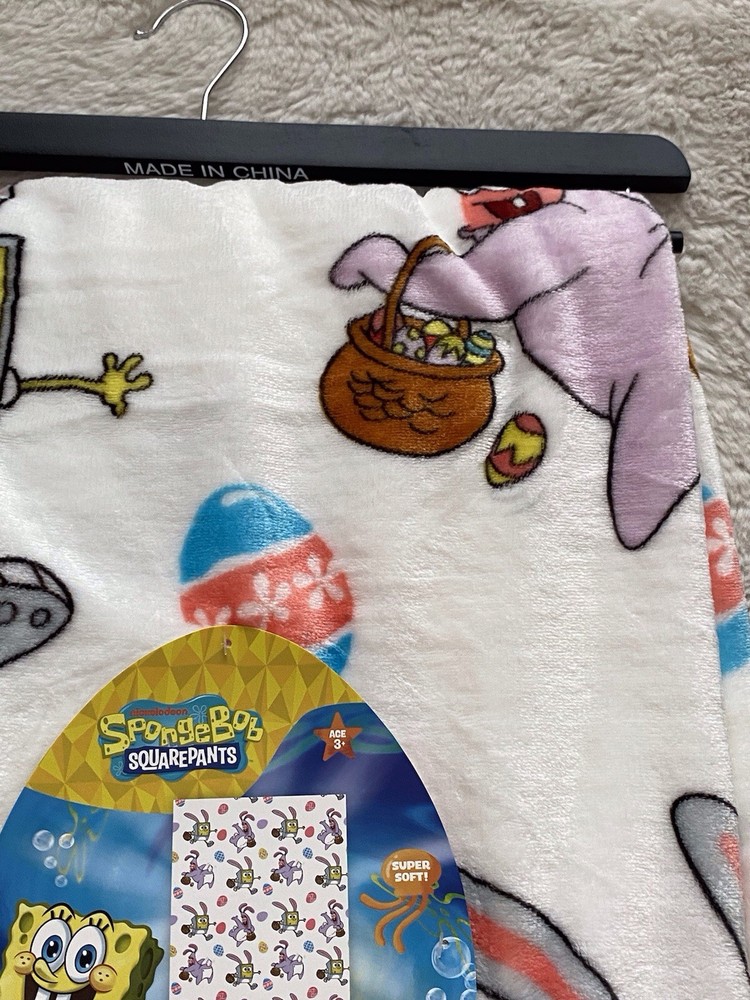 Spongebob Squarepants Patrick Easter Eggs Soft Throw Blanket 50” X 70” NEW