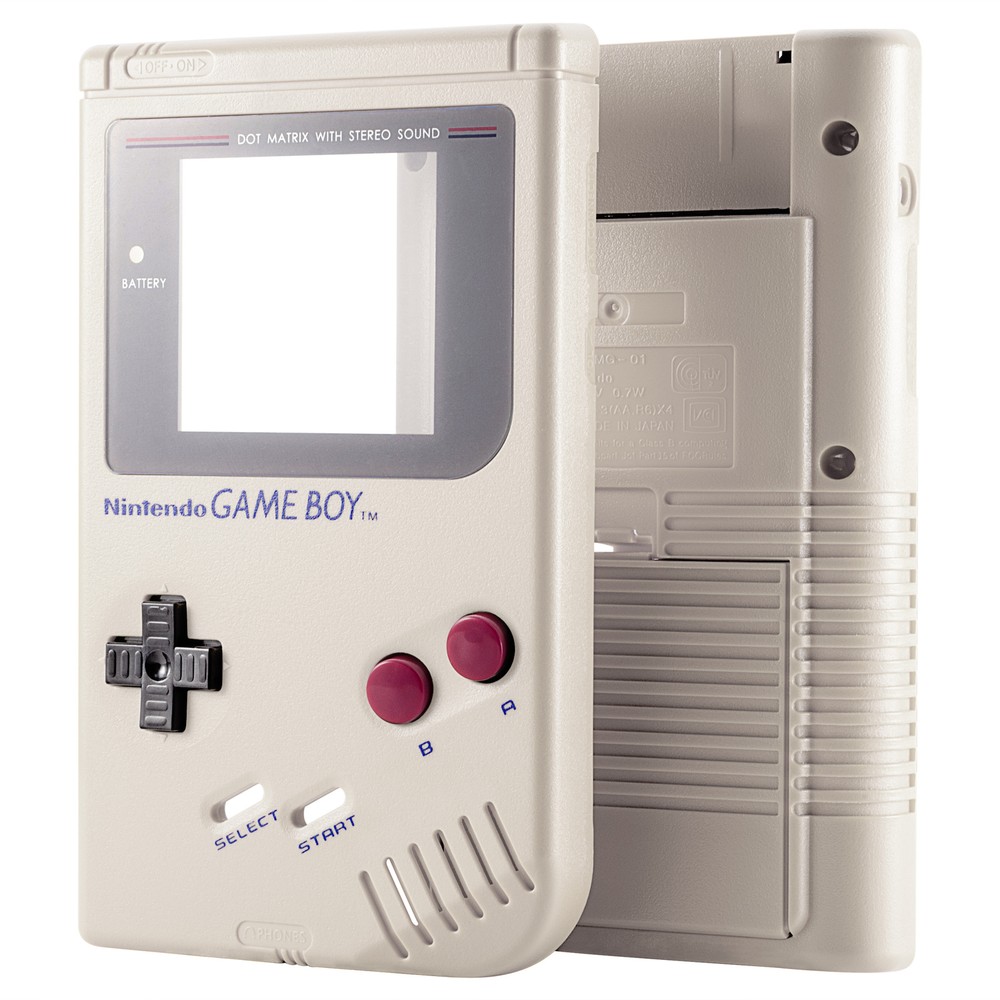 New Full Housing Shell Case for Original Nintendo DMG-01 GameBoy Solid Gray