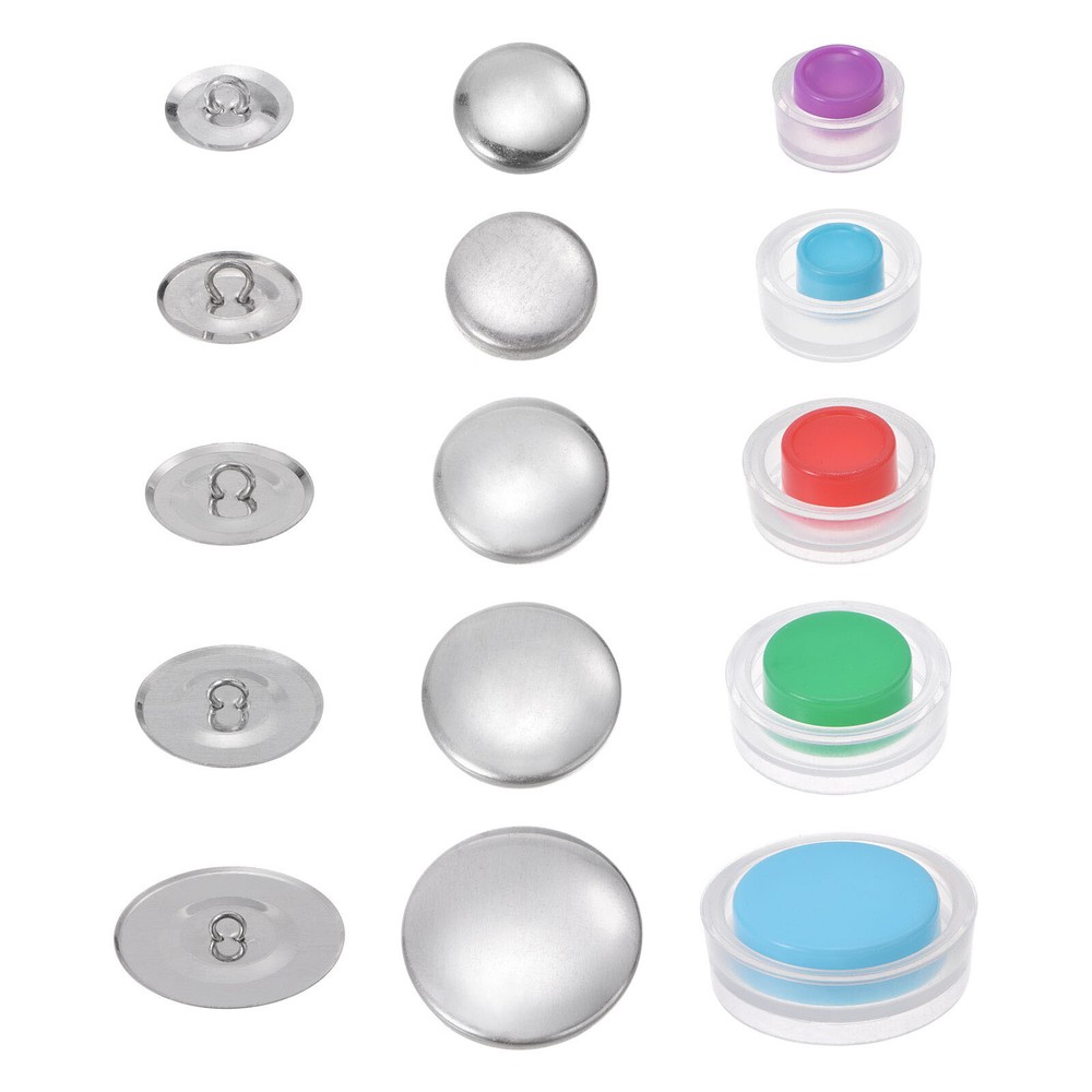 100 Sets Self Cover Button Kit 5 Sizes Aluminum Button with 5 Tools