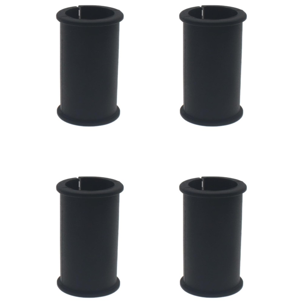 HAJXZH 4 PCS Microphone Shock Mount Rubber Sleeve Black