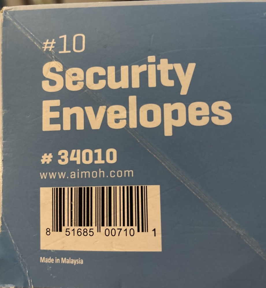 Aimoh 34010-275 Self Closing Envelopes - 275 Count Open Box