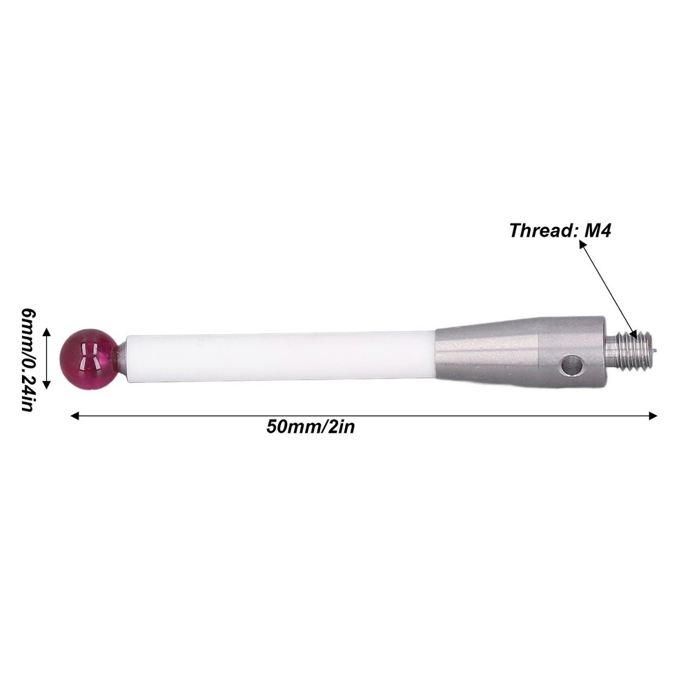 Hot 6mm Ball CMM Touch Probe Tool With M4 Thread Ceramic Probe Stem