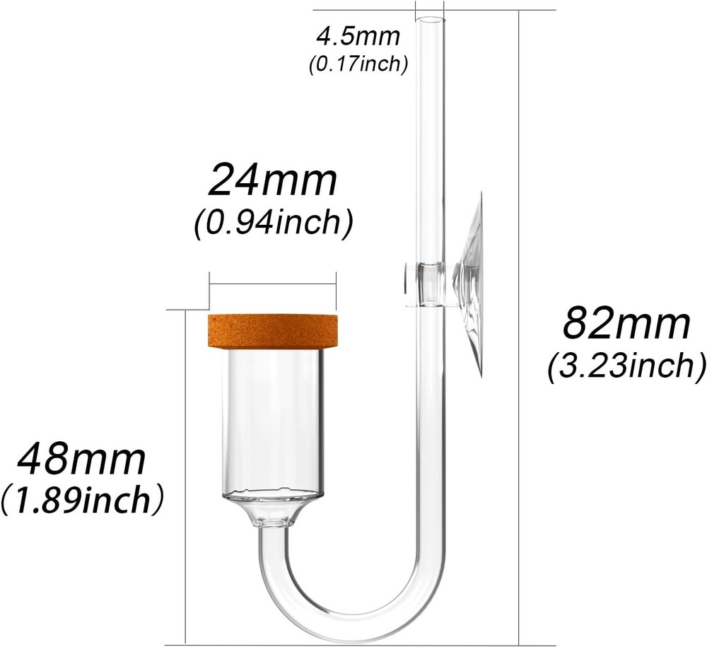 Aquarium CO2 Diffuser with Customized Ceramic – Perfect for 32-Gallon Tanks