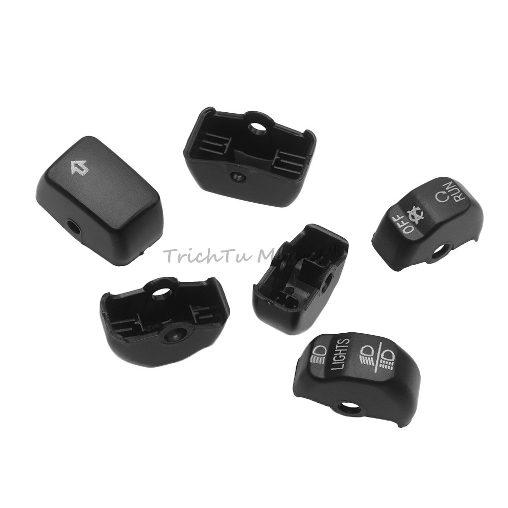 Motorcycle Handlebar Control Switch Housings Cap Cover Button For Harley Softail
