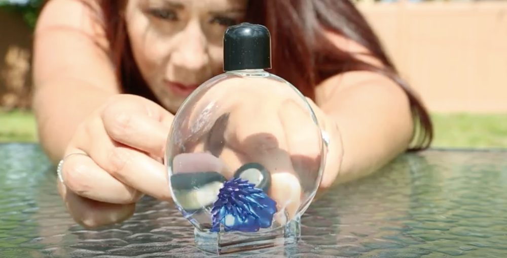 Colorful Ferrofluid in a Bottle (Blue)
