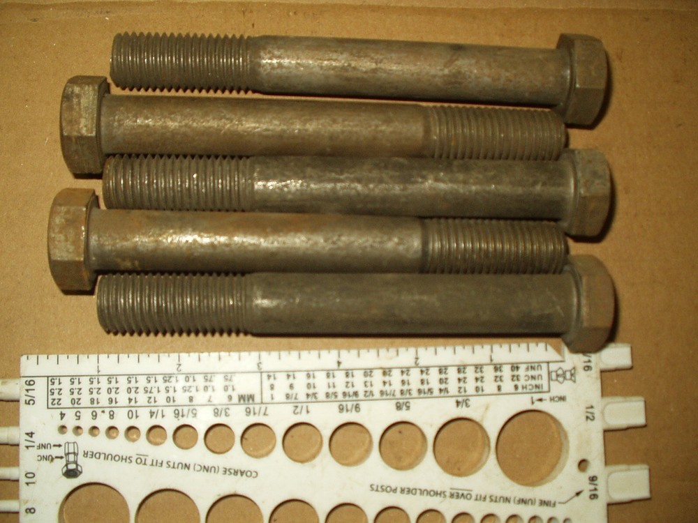 (5) 3/4-10 x 6"  Hex Head Cap Screws Grade 2 Plated