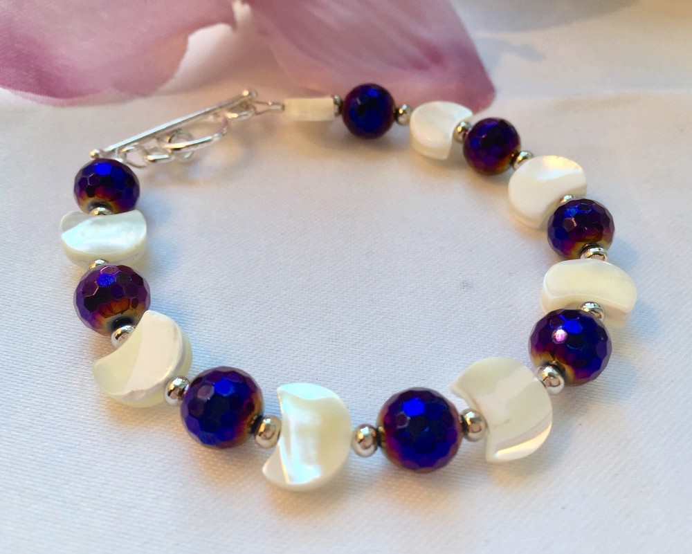 Handmade Genuine Gemstone Jewellery, Agate & Shell bracelets