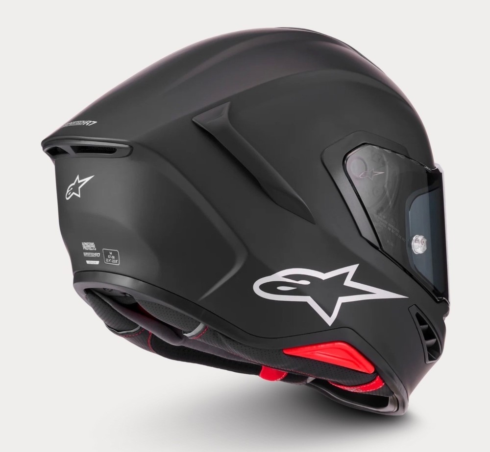 Alpinestars SR7 Solid Matte Black Solid Helmet, CE-Certified Medium