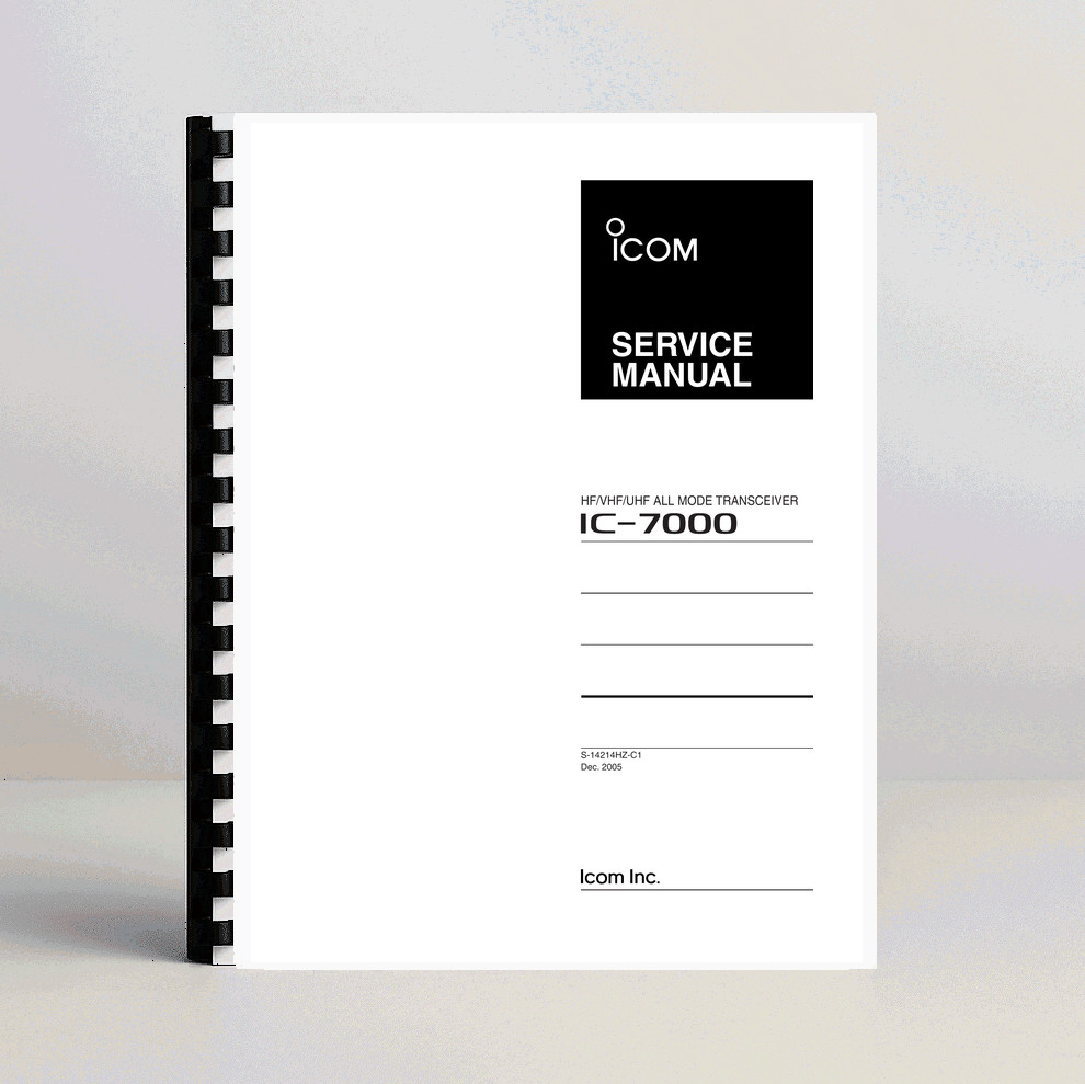 Service Manual For Icom IC-7000