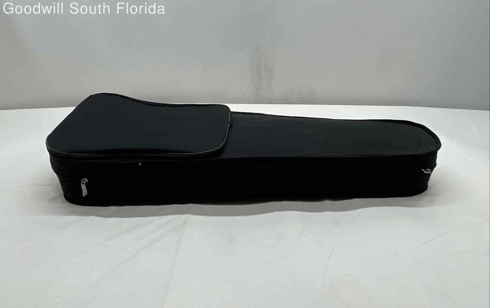 Black Solid Fabric Handle Zipper Storage Musical Instrument Violin Case