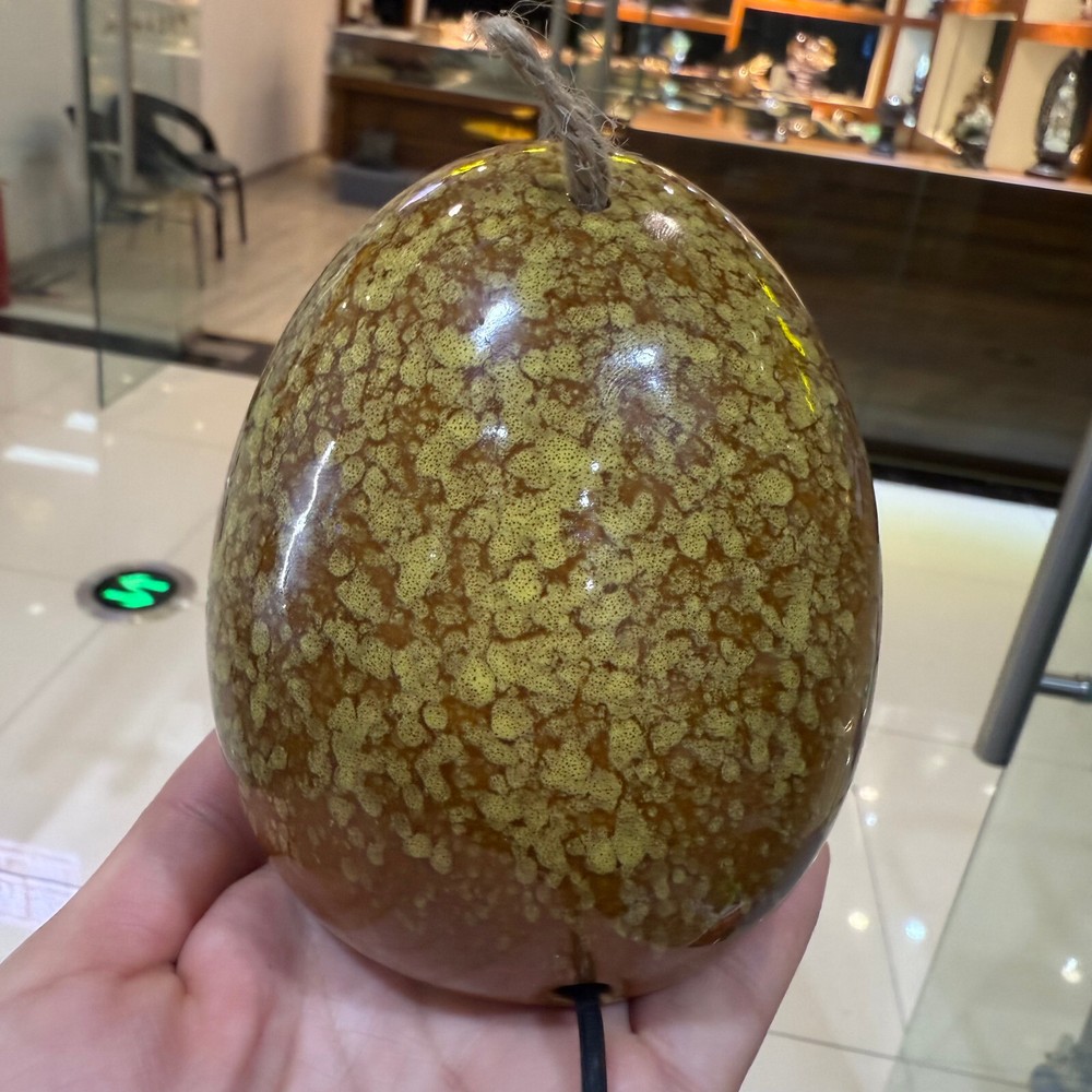 Natural citrine Dinosaur egg Reiki Crystal Skull Decor gift 1PC