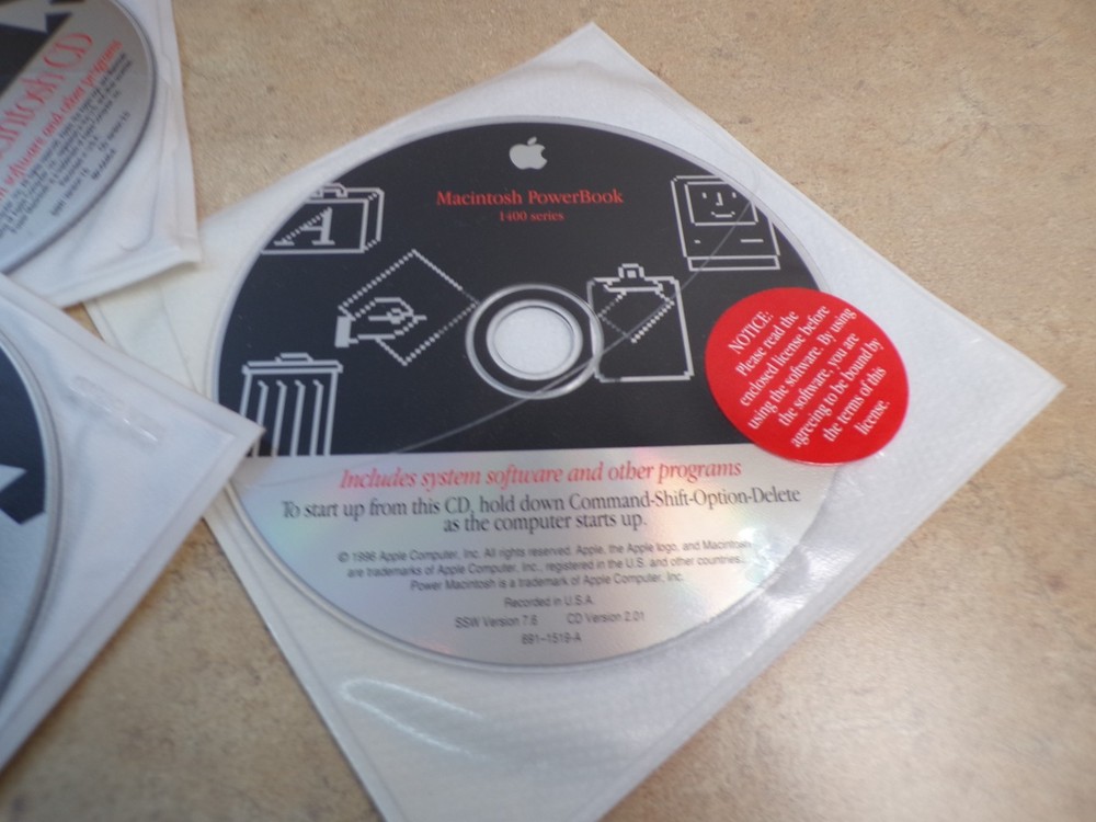 Apple Power Mac Discs System software and other programs set of 3