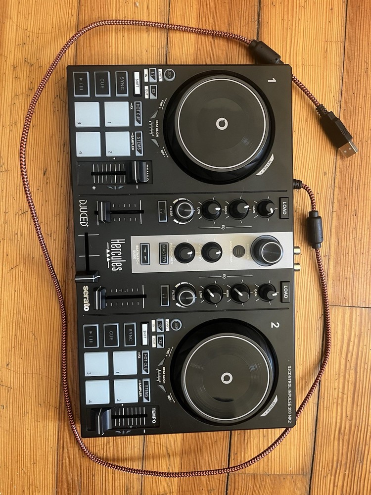 Hercules DJControl Inpulse 200 MK2 DJ Controller Black Portable USB
