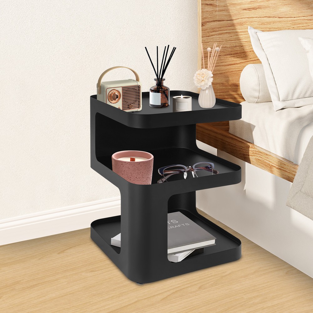 Modern Side Table, Metal Nightstand, Modern End Table