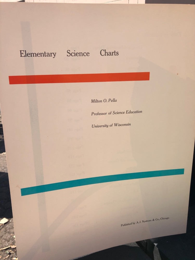 VINTAGE A.J. Nystrom Elementary science chart nature environment 24 x 18.5