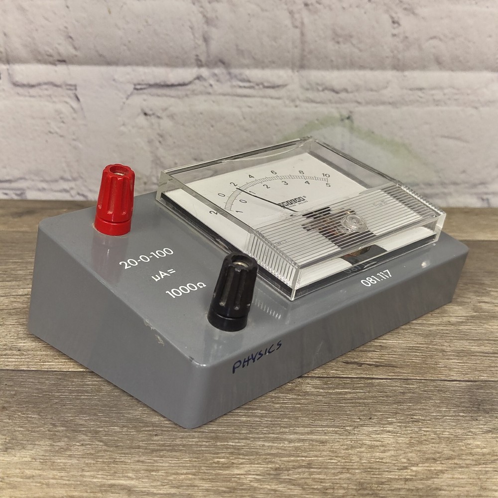 MICRO AMMETER, VINTAGE {PHYSICS} by UNILAB, (PHILIP HARRIS)