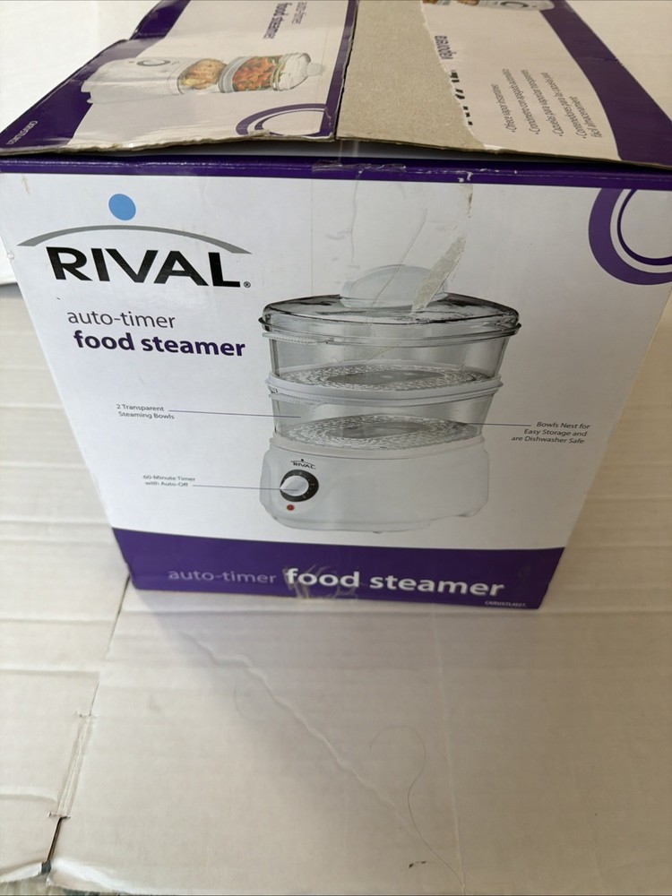 Rival Two Tier Food Steamer Auto Off Auto Timer CKRVSTLM21