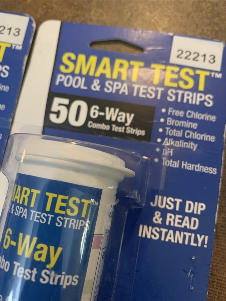 Poolmaster 22213 Smart Test 6-Way Pool Test Strips - 2 Packs - 100 Test Strips