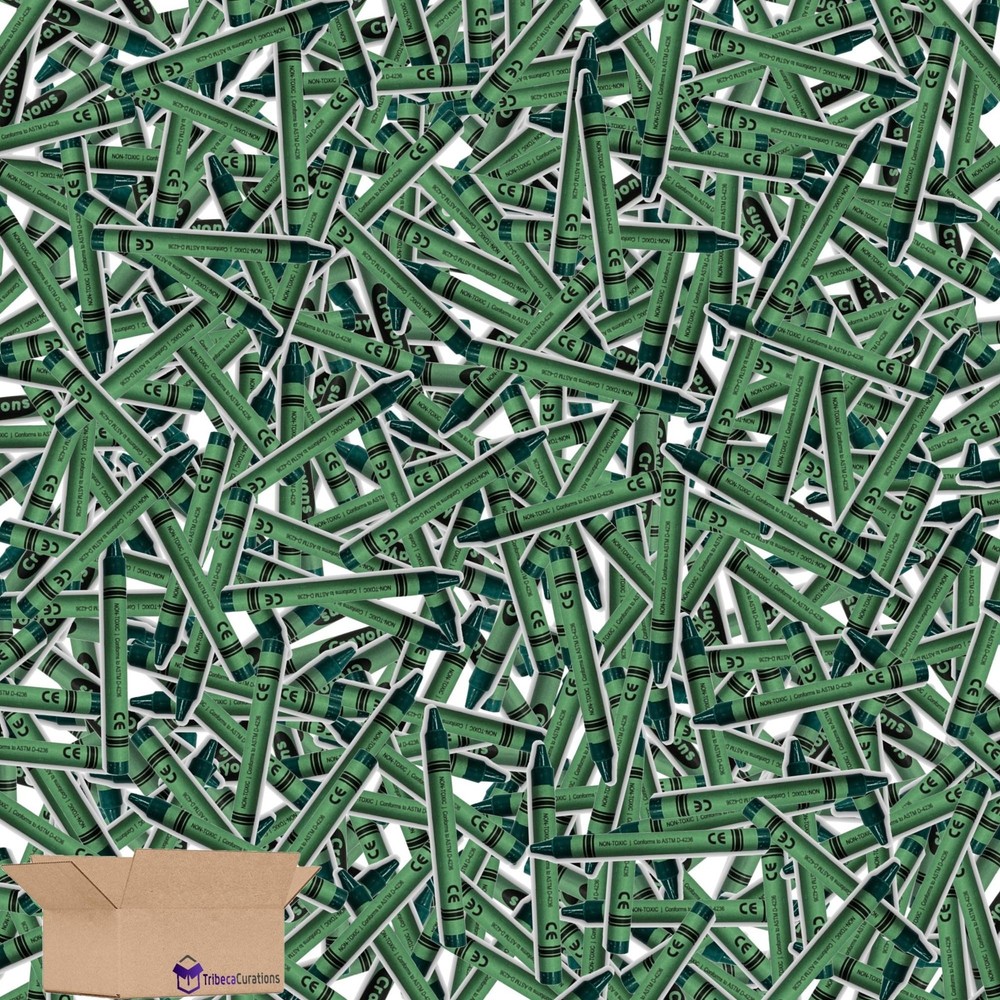 Premium Green Crayon Bulk Value Pack Pack of 100