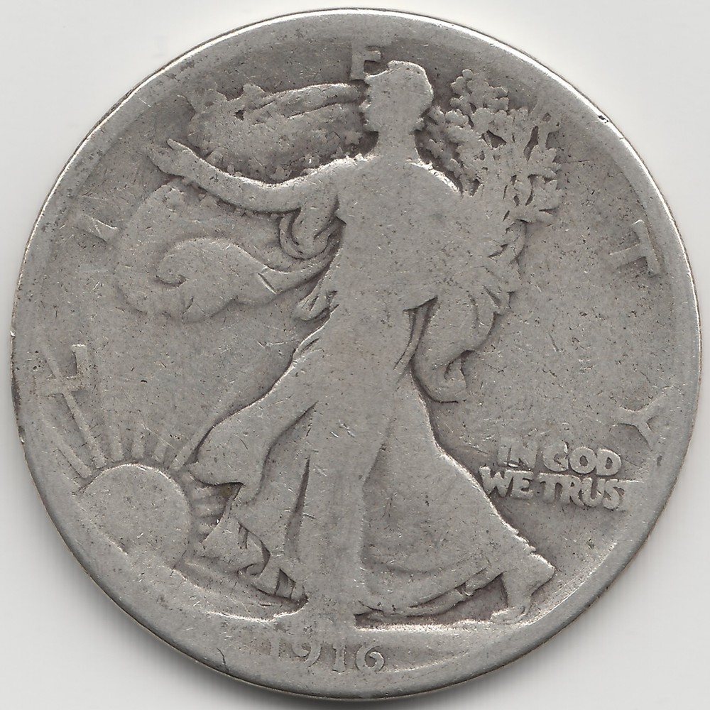 1916 Walking Liberty Half Dollar, G