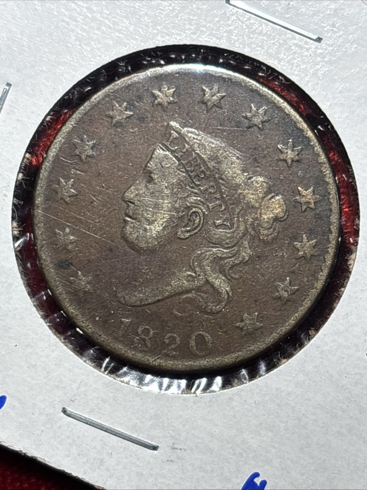 1820 1c N-12 Matron Head Large Cent
