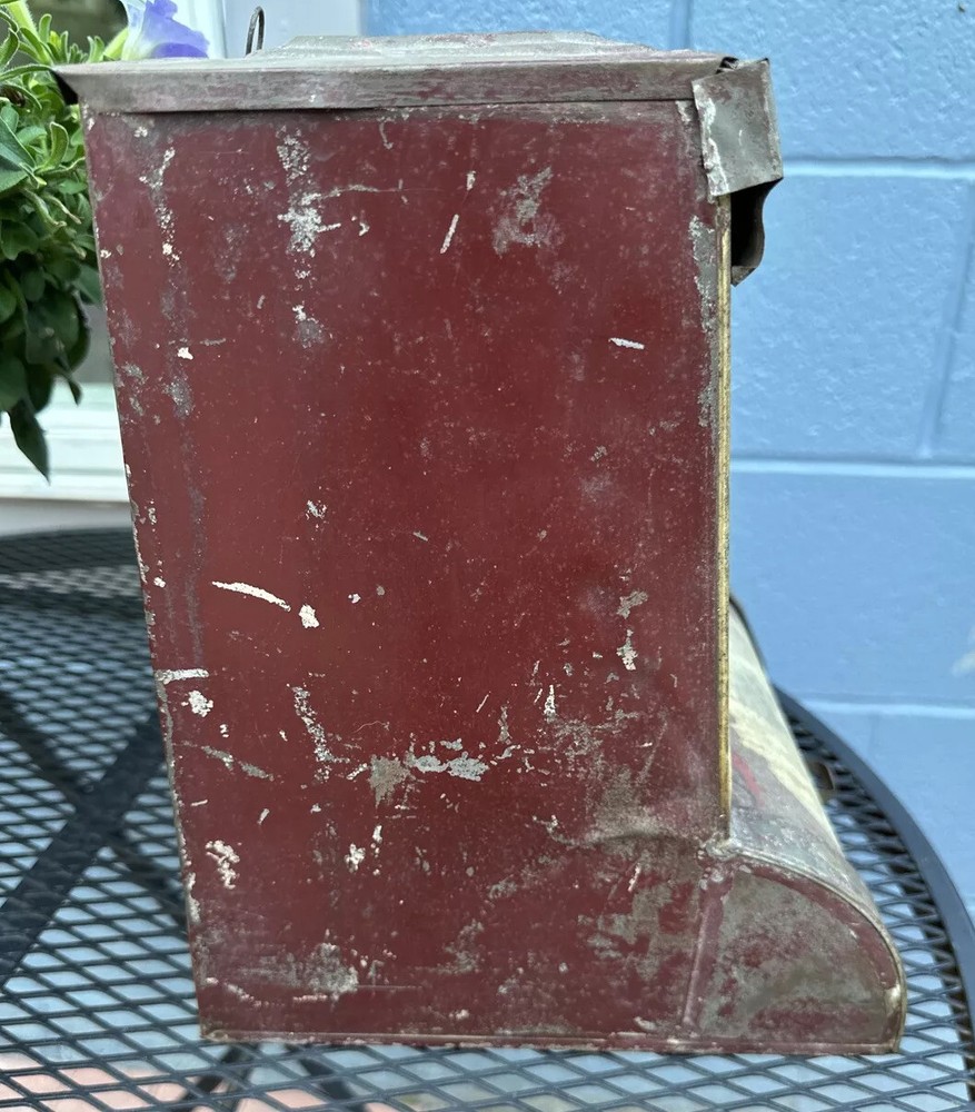 Antique Tin Toleware Store Display Spice Container Italy