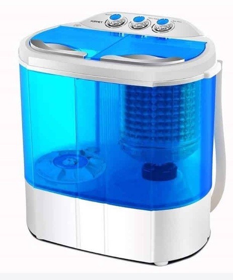KUPPET Lightweight Compact Tub Portable Mini Top Loading Washing & Spin Machine