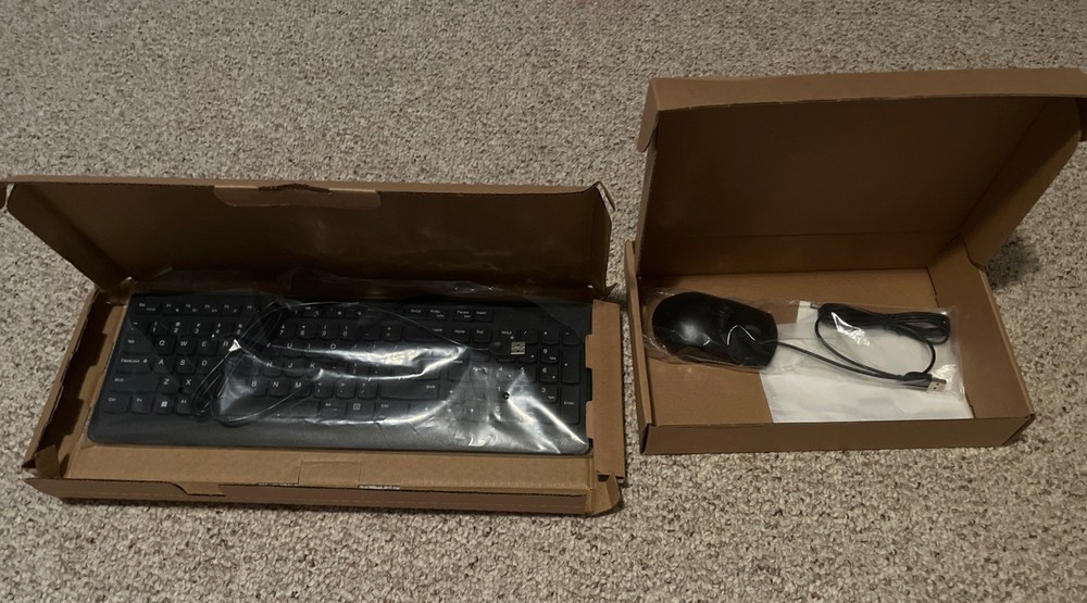Lenovo Office Keyboard and Mouse Combo USB Wired Black