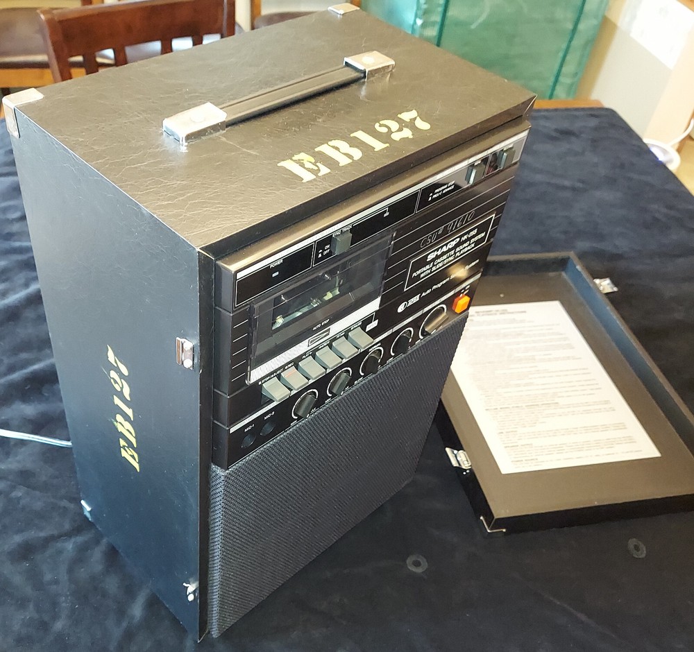 Sharp HK-25S Portable Cassette Sound System With Slide/Sync Playback