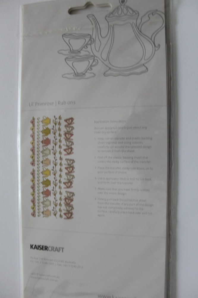KAISERCRAFT Lil' Primrose Rub-Ons RB955